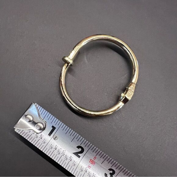 Nail Bangle Bracelet Hinge Gold Tone - Picture 8 of 8